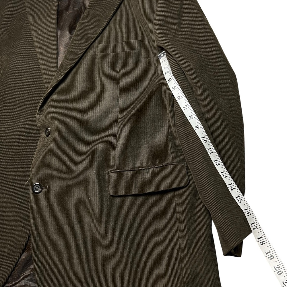 Chaps Corduroy Sport Coat Blazer Men's SZ 48 Long Brown Two Button Lined Fall - Picture 12 of 13